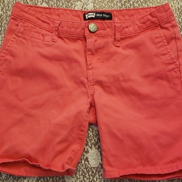 LEVI'S Midi Shorts Coral 7 Reg VGUC - Picture 1 of 8